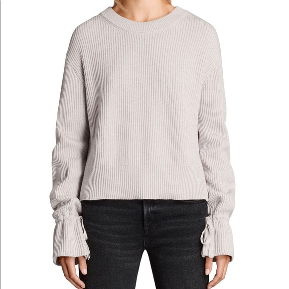 All Saints “Eloise Jumper” gray cotton sweater, S - Picture 2 of 7